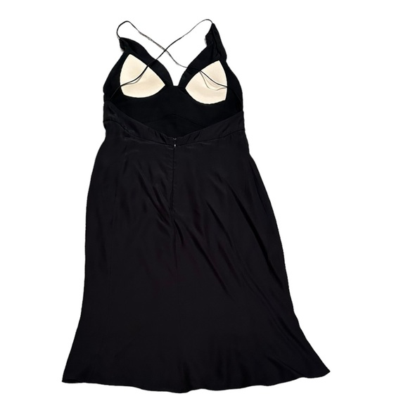 Emporio Armani 100% Silk Little Black Open Back Dress. Size Small - Picture 4 of 10